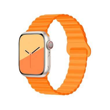 Ремешок - ApW32 для Apple Watch 40 mm силикон на магните (оранжевый) — 1
