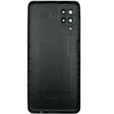 Задняя крышка для Samsung Galaxy A12 Nacho (A127F) (черная) со стеклом камеры — 3