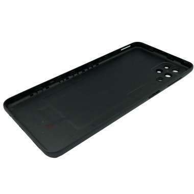 Задняя крышка для Samsung Galaxy A12 Nacho (A127F) (черная) со стеклом камеры — 2
