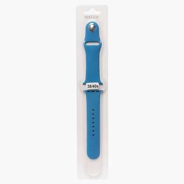 Ремешок для Apple Watch 40 mm Sport Band силикон на кнопке (S) (небесно-голубой) — 1