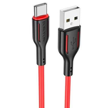 Кабель Borofone BX63 (USB - Type-C) (черно-красный) — 1