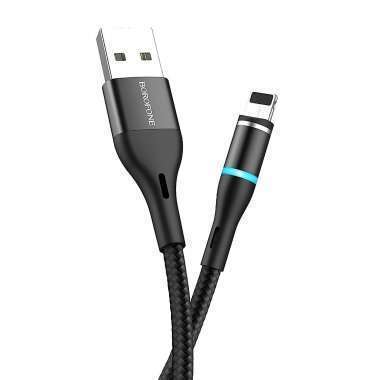 Кабель Borofone BU16 Skill для Apple (USB - lightning) (черный) — 4