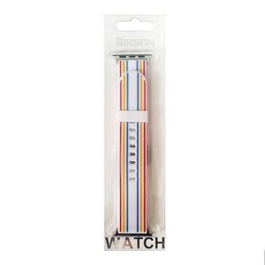 Ремешок - ApW17 для Apple Watch 44 mm Watch 42 mm силикон (102) (L) (разноцветный) — 1