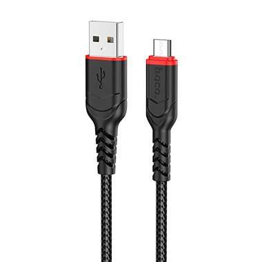 Кабель HOCO X59 Victory USB - microUSB (черный) — 1