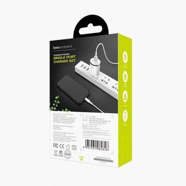 Сетевое зарядное устройство Hoco C37A для Apple (USB - Lightning) (белый) — 11