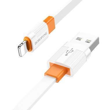 Кабель Borofone BX89 для Apple (USB - lightning) (бело-оранжевый) — 1