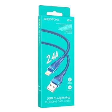 Кабель для Apple Borofone BX61 (USB - lightning) (синий) — 2