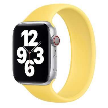 Ремешок - монобраслет для Apple Watch 38 mm Watch 38 mm (160мм) силикон (желтый) — 1