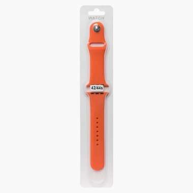 Ремешок Sport Band для Apple Watch 44 mm силикон на кнопке (S) (оранжевый) — 1