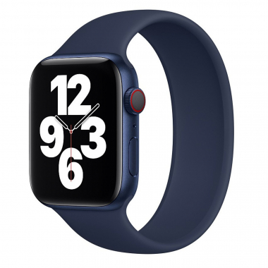Ремешок ApW15 для Apple Watch 38 mm монобраслет силикон (темно-синий) — 1