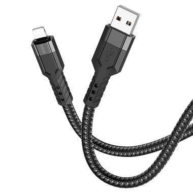 Кабель Hoco U110 для Apple (USB - lightning) (черный) — 4