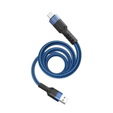 Кабель Hoco U110 (USB - micro USB) (синий) — 4