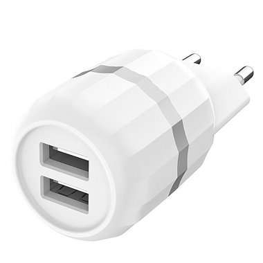 Сетевое зарядное устройство Hoco C41A для Apple (USB - Lightning) (белое) — 3
