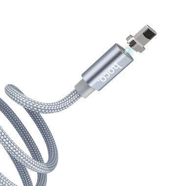 Кабель для Apple Hoco U40A магнитный (USB - lightning) (металлически-серый) — 5