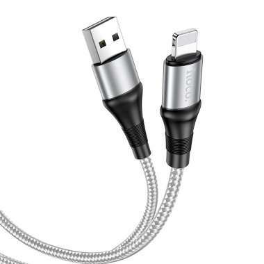 Кабель для Apple Hoco X50 Excellent (USB - lightning) (серый) — 4