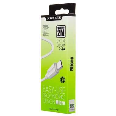 Кабель Borofone BX14 (USB - micro USB) 200см (белый) — 4