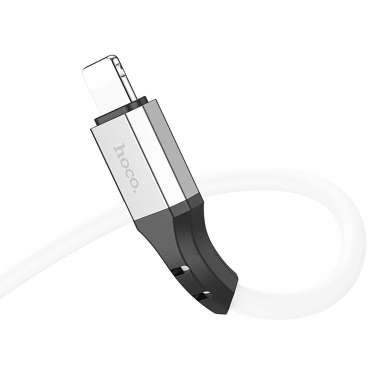Кабель Hoco X86 Spear (USB - lightning) 100см (белый) — 5