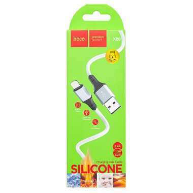 Кабель Hoco X86 Spear (USB - lightning) 100см (белый) — 4