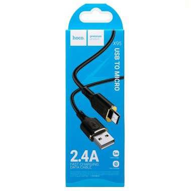 Кабель Hoco X95 Goldentop (USB - micro USB) 100см (черный) — 4