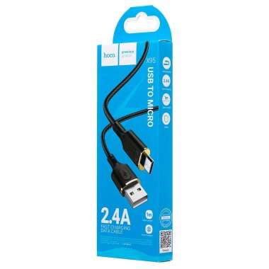 Кабель Hoco X95 Goldentop (USB - micro USB) 100см (черный) — 2