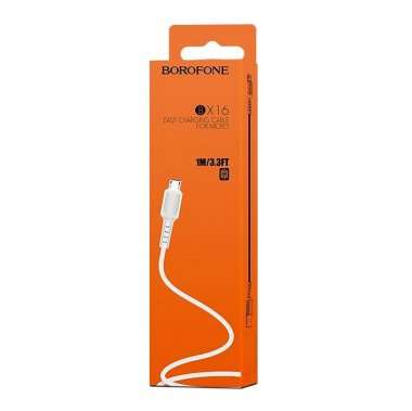 Кабель Borofone BX16 Easy (USB - micro USB) 100см (белый) — 2