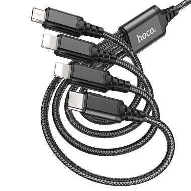 Кабель Hoco X76 (USB - Multi connector 4in1) 100см (черный) — 6