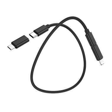 Кабель Hoco U86 (USB - Multi connector) 25см 3A (черный) — 5
