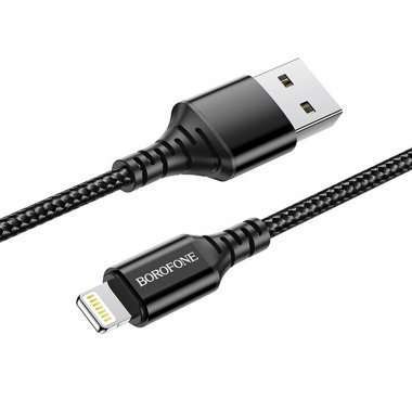 Кабель Borofone BX54 Ultra bright (USB - lightning) 100см 2.4A (черный) — 1