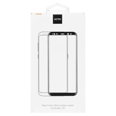 Защитное стекло Activ 3D для Xiaomi Mi Note 10 (черное) — 3